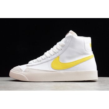 2019 Nike Blazer Mid 77 Vintage WE White Opti Yellow BQ6806-101 Shoes
